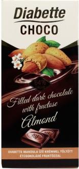 Diabette Choco horká čokoláda 80g mandľová príchuť