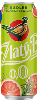 Zlatý Bažant Radler grapefruit 0,0% 0,5l plech
