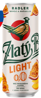 Zlatý Bažant Radler Mango & Marakuja 0,0% 0,5l plech