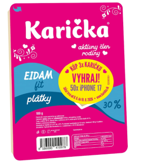 Karička Eidam 30 % plátky fit 100 g