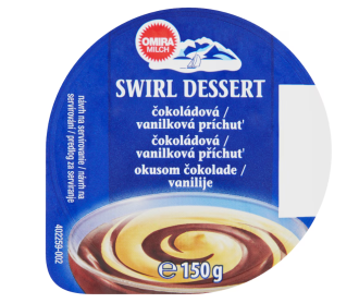 Swirl Dessert čokoládová / vanilková príchuť 150g